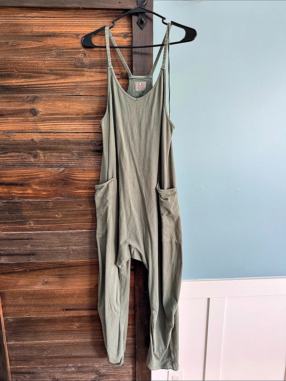Free People Sage Green Hot Shot Jumpsuit Size XS